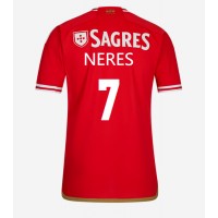 Benfica David Neres #7 Domáci futbalový dres 2023-24 Krátky Rukáv